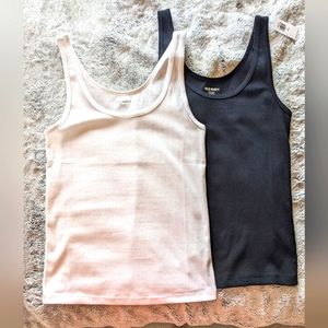 Old Navy first layer tanks (black and white)